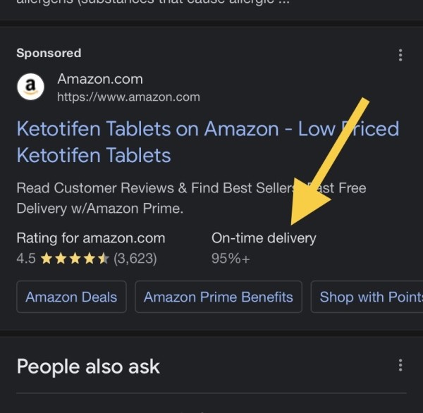 
            Google тестирует показ процента своевремено доставленных заказов в объявлениях на поиске
        