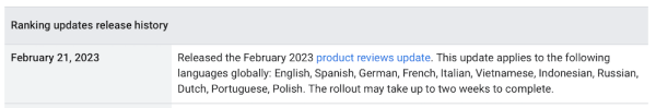 Google запустил февральское обновление алгоритма ранжирования отзывов о товарах
Google запустил февральское обновление алгоритма ранжирования отзывов о товарах