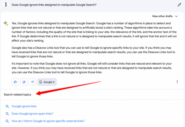 Google дополнил Bard списком связанных тем
Google дополнил Bard списком связанных тем