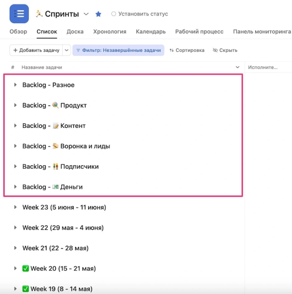 Школа digital-продуктивности: как планировать еженедельные спринты, чтобы ничего не забывать. На примере Asana