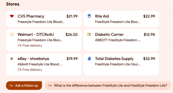 Google SGE изучил ассортимент локальных магазинов
         
            Google SGE изучил ассортимент локальных магазинов