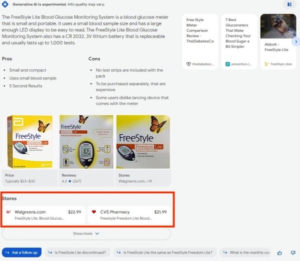 Google SGE изучил ассортимент локальных магазинов
         
            Google SGE изучил ассортимент локальных магазинов